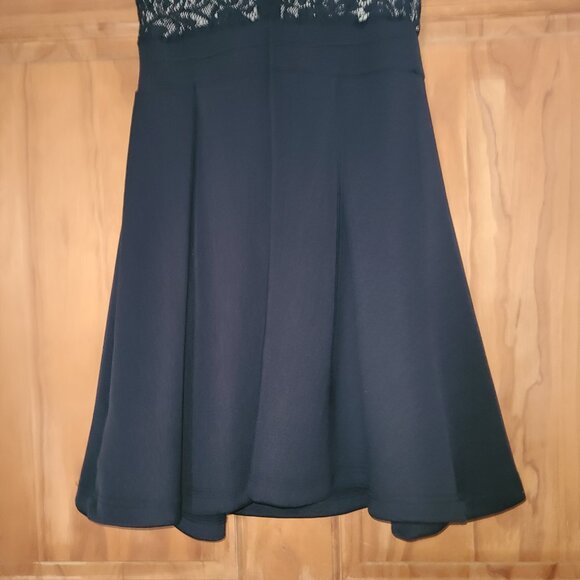 Windsor Black Shimmery Floral Lace Top Mini Dress - Picture 6 of 6